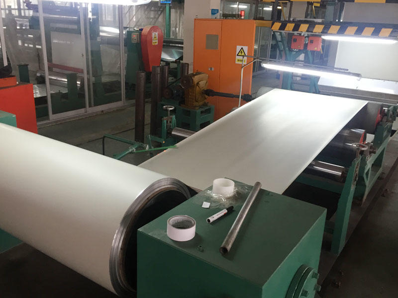 Color aluminum coating production line